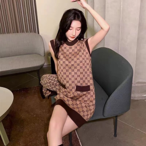 Luxury Womens Clothing Gucci GG Canvas Sweater Vest SML A198PP680 AA156968