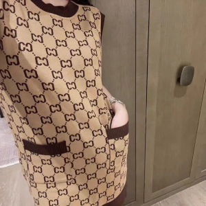 Luxury Womens Clothing Gucci GG Canvas Sweater Vest SML A198PP680 AA156968