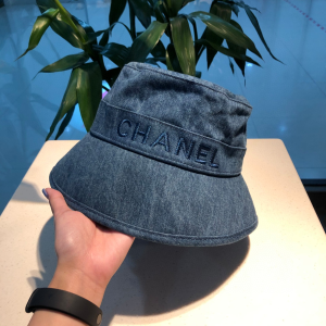 Chanel Denim Blue Cotton Fishermen Bucket Hat 