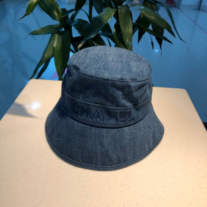 Luxury Womens Hats Chanel Denim Blue Cotton Fishermen Bucket Hat A190PP90 AA156932
