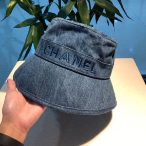Luxury Womens Hats Chanel Denim Blue Cotton Fishermen Bucket Hat A190PP90 AA156932