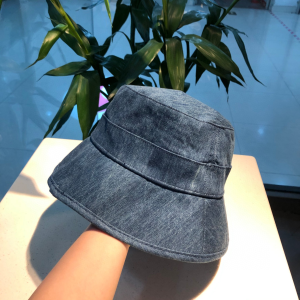 Luxury Womens Hats Chanel Denim Blue Cotton Fishermen Bucket Hat A190PP90 AA156932