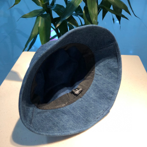 Luxury Womens Hats Chanel Denim Blue Cotton Fishermen Bucket Hat A190PP90 AA156932