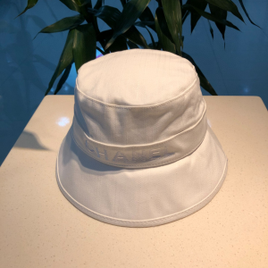 Luxury Womens Hats Chanel White Cotton Fishermen Bucket Hat A190PP90 AA156931
