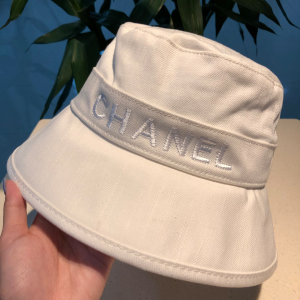 Luxury Womens Hats Chanel White Cotton Fishermen Bucket Hat A190PP90 AA156931