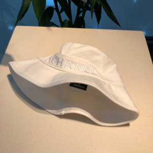 Luxury Womens Hats Chanel White Cotton Fishermen Bucket Hat A190PP90 AA156931