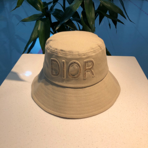 Luxury Womens Hats Dior Beige Cotton Fishermen Bucket Hat A190PP100 AA156935