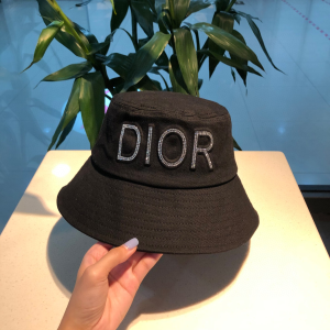 Dior Black Cotton Fishermen Bucket Hat 