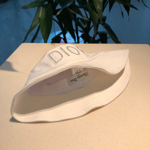 Luxury Womens Hats Dior White Cotton Fishermen Bucket Hat A190PP100 AA156933