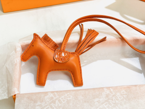 Hermes Rodeo PM Touch Horse Charm Orange 