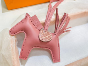 Hermes Rodeo PM Touch Horse Charm Pink 
