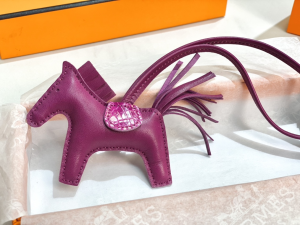 Hermes Rodeo PM Touch Horse Charm Purple 