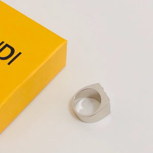 Luxury Womens Jewelry Fendi Silver Forever Fendi Signet Ring A39PP135 AA157033