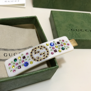 Gucci Crystal Hair Clip Interlocking G 
