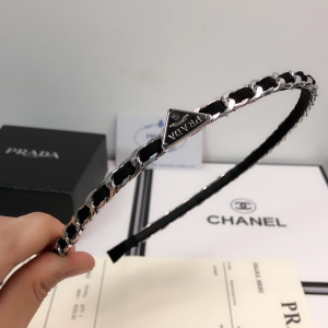 Luxury Womens Headband Prada Triangle Logo Hair Headband A152PP100 AA157575