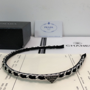 Luxury Womens Headband Prada Triangle Logo Hair Headband A152PP100 AA157575