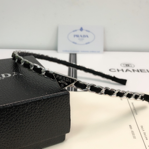 Luxury Womens Headband Prada Triangle Logo Hair Headband A152PP100 AA157575
