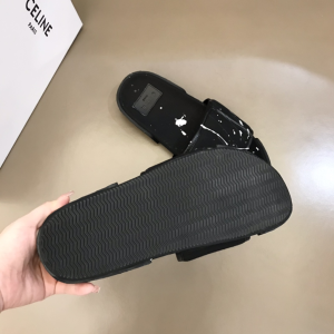 Luxury Womens Shoes Celine 2021 Black Canvas Slide Sandal 35 To 44 A151PP390 AA157500