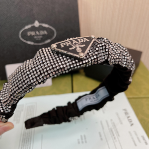 Prada Crystal Embellished Re Nylon Hair Headband Prada Crystal Embellished Re Nylon Hair Headband