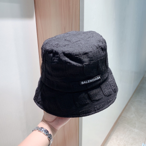 Luxury Womens Hats Balenciaga Black Fabric Bucket Cap Hats A190PP90 AA157659
