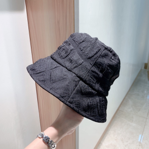 Luxury Womens Hats Balenciaga Black Fabric Bucket Cap Hats A190PP90 AA157659