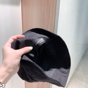 Luxury Womens Hats Balenciaga Black Fabric Bucket Cap Hats A190PP90 AA157659