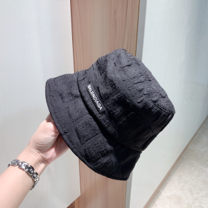 Luxury Womens Hats Balenciaga Black Fabric Bucket Cap Hats A190PP90 AA157659