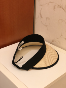 Luxury Womens Hats Chanel Raffia Champ II CC Visor Cap Hat A190PP85 AA157673