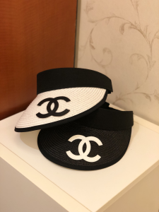 Luxury Womens Hats Chanel Raffia Champ II CC Visor Cap Hat A190PP85 AA157674