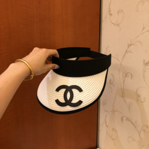 Luxury Womens Hats Chanel Raffia Champ II CC Visor Cap Hat A190PP85 AA157674