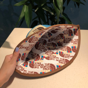 Luxury Womens Hats Guci x The North Face Blue Fabric Bucket Cap Hat A190PP100 AA157668