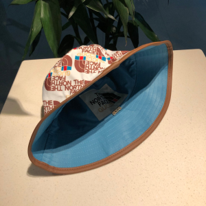 Luxury Womens Hats Guci x The North Face Blue Fabric Bucket Cap Hat A190PP100 AA157668