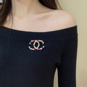 Luxury Womens Jewelry Chanel Multicolor Pearls CC Logo Brooch A205PP160 AA157713