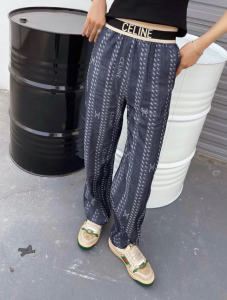 Luxury Womens Clothing Celine Triomphe Denim Black Pants SML A29PP580 AA157766