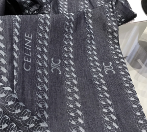 Luxury Womens Clothing Celine Triomphe Denim Black Pants SML A29PP580 AA157766