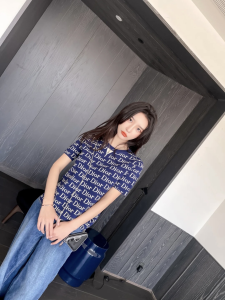 Luxury Womens Clothing Dior Allover Dior Logo Print Knitwear SML A29PP580 AA157765