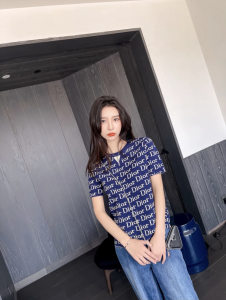 Luxury Womens Clothing Dior Allover Dior Logo Print Knitwear SML A29PP580 AA157765