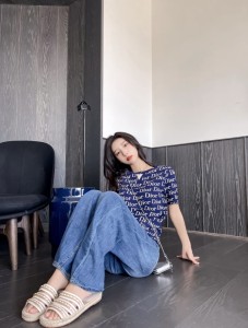 Luxury Womens Clothing Dior Allover Dior Logo Print Knitwear SML A29PP580 AA157765