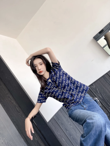 Luxury Womens Clothing Dior Allover Dior Logo Print Knitwear SML A29PP580 AA157765