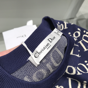 Luxury Womens Clothing Dior Allover Dior Logo Print Knitwear SML A29PP580 AA157765