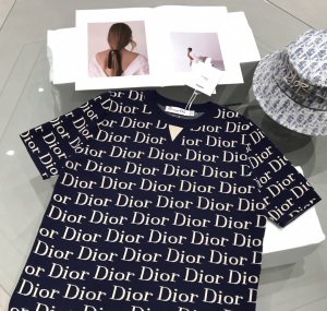 Luxury Womens Clothing Dior Allover Dior Logo Print Knitwear SML A29PP580 AA157765