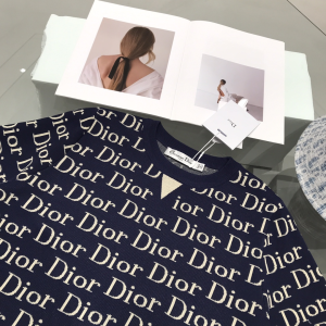Luxury Womens Clothing Dior Allover Dior Logo Print Knitwear SML A29PP580 AA157765