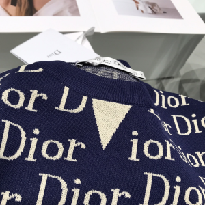 Luxury Womens Clothing Dior Allover Dior Logo Print Knitwear SML A29PP580 AA157765