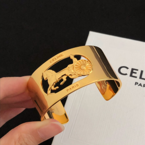 Celine Sulky Rigid Bracelet Gold Brass 