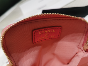 Luxury Womens Wallets Chanel 19 Coin Purse in Pink Lambskin 12CM A180PP280 AA158304