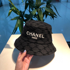 Chanel Chanel Allover CC Logo Bucket Hat Black 
