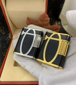 Luxury Womens Lighter ST Dupont Black Finish Lighter A168PP380 AA158854
