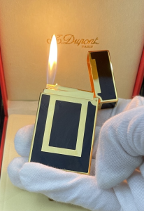 Luxury Womens Lighter ST Dupont Black Gold Finish Lighter A168PP380 AA158873