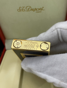 Luxury Womens Lighter ST Dupont Black Gold Finish Lighter A168PP380 AA158873