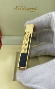 Luxury Womens Lighter ST Dupont Black Gold Finish Lighter A168PP380 AA158873